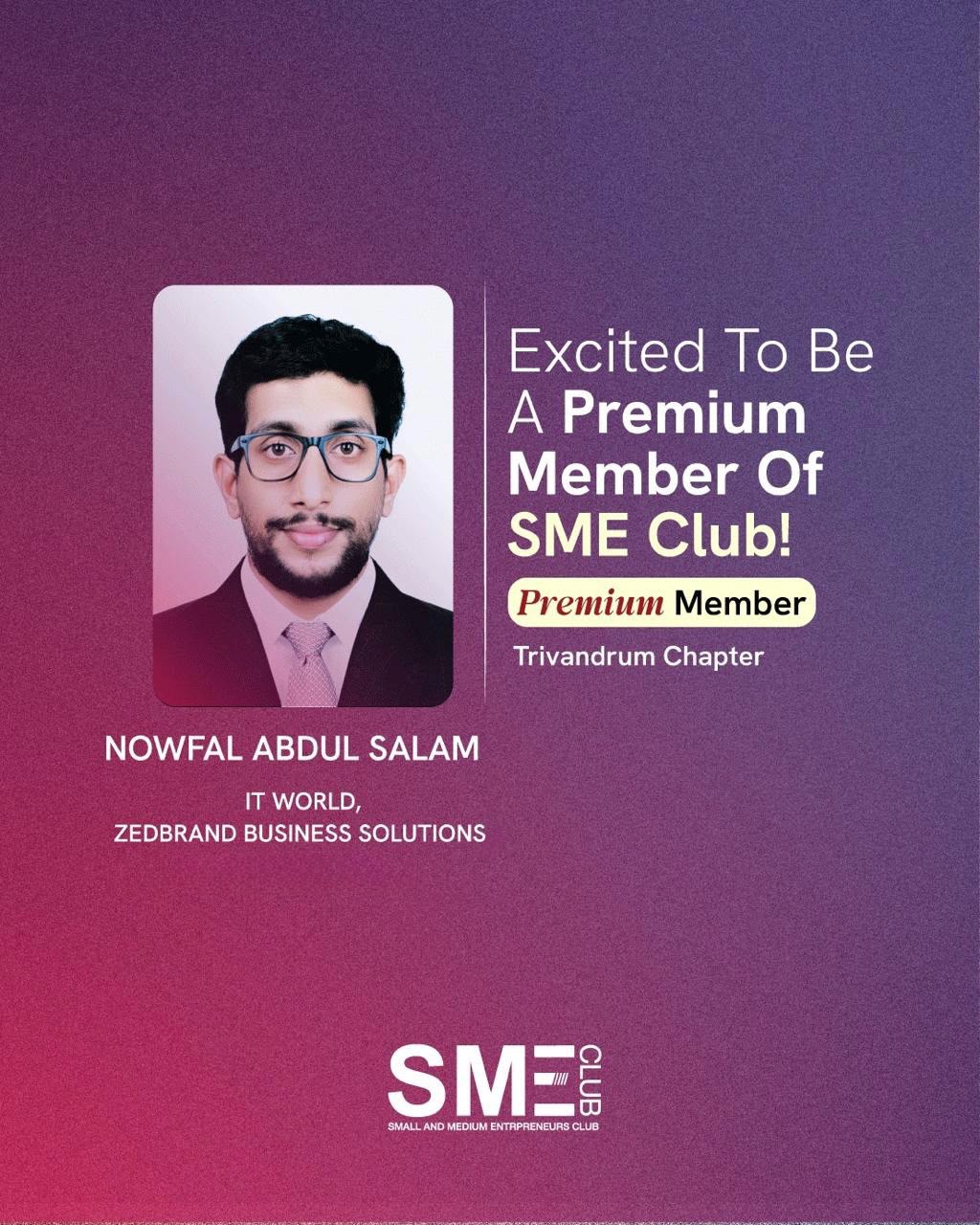 SME Club — Premium Member — Premium Member · Trivandrum Chapter